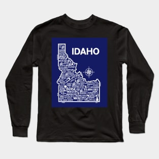 Idaho Map Long Sleeve T-Shirt